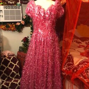 Shinny Hairy Material lovely Gown